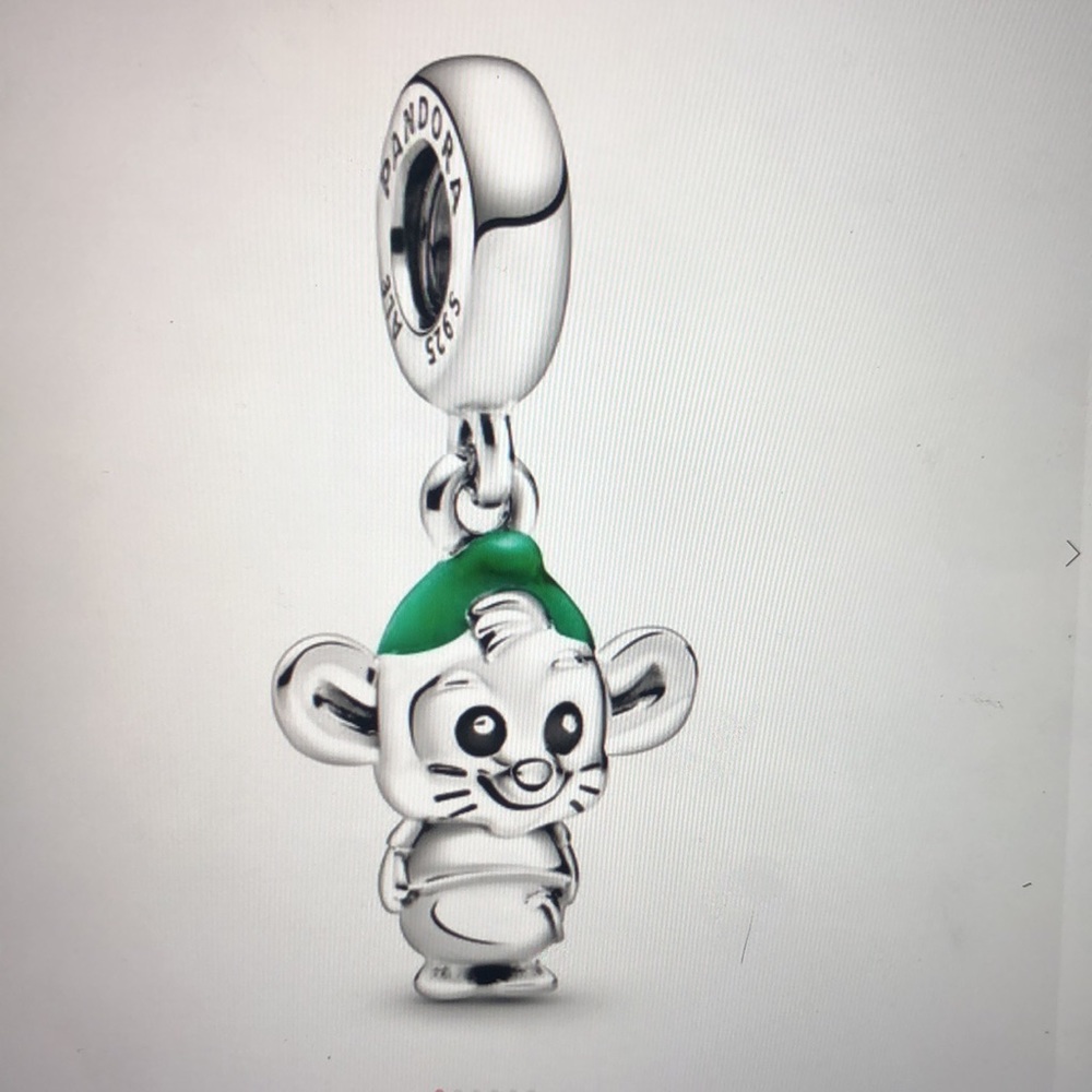 🐭 PANDORA DISNEY CINDERELLA GUS MOUSE  CHARM NECKLACE🐭 - Picture 2 of 15